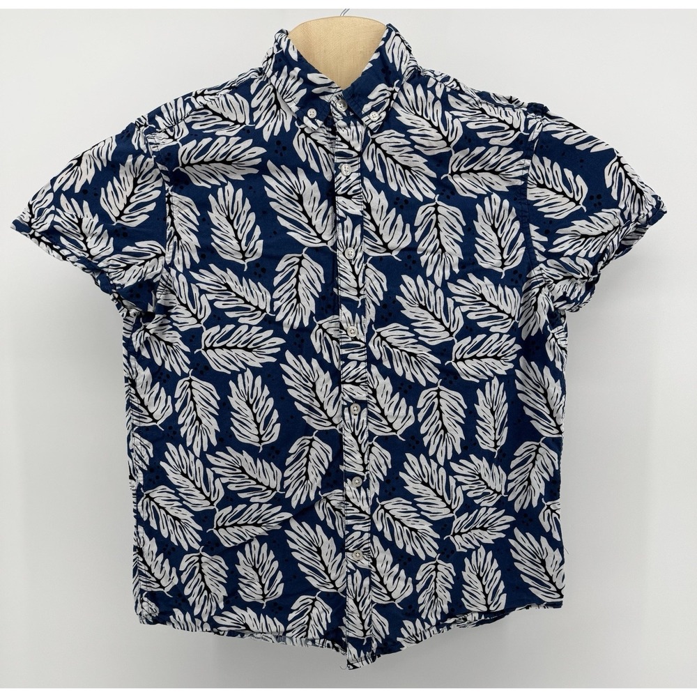 Green Coast Hawaiian‎ Shirt Men's Size S Viscose Floral Tropical Beach Aloha